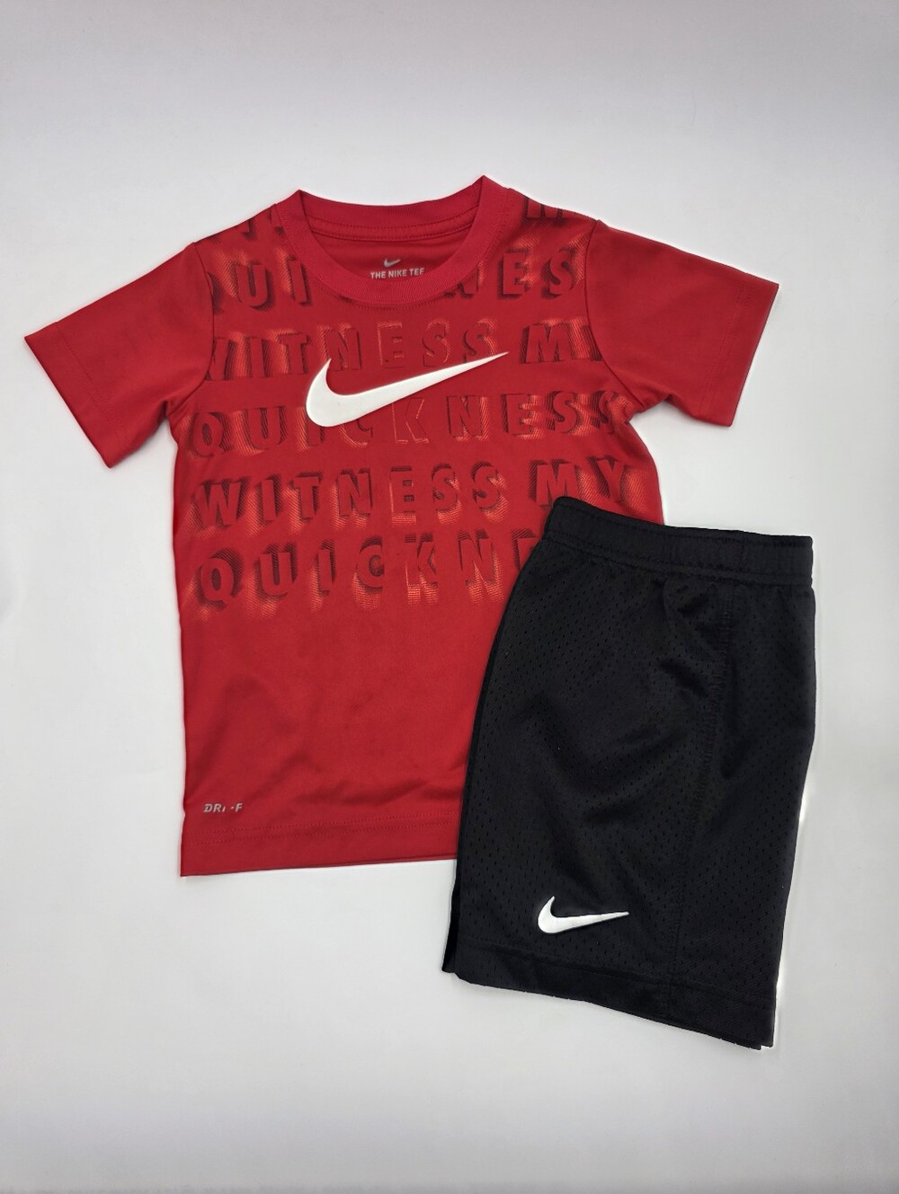 Nike boys' Dri-Fit tee and shorts size 5